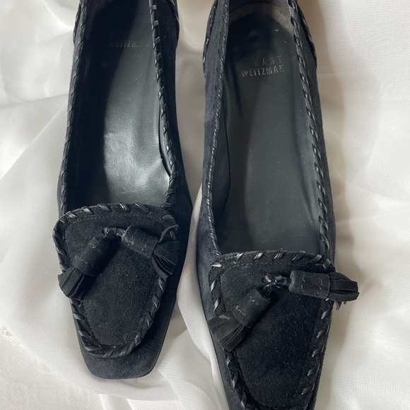 Stuart Weitzman Black Suede Kitten Heel - Picture 7 of 9